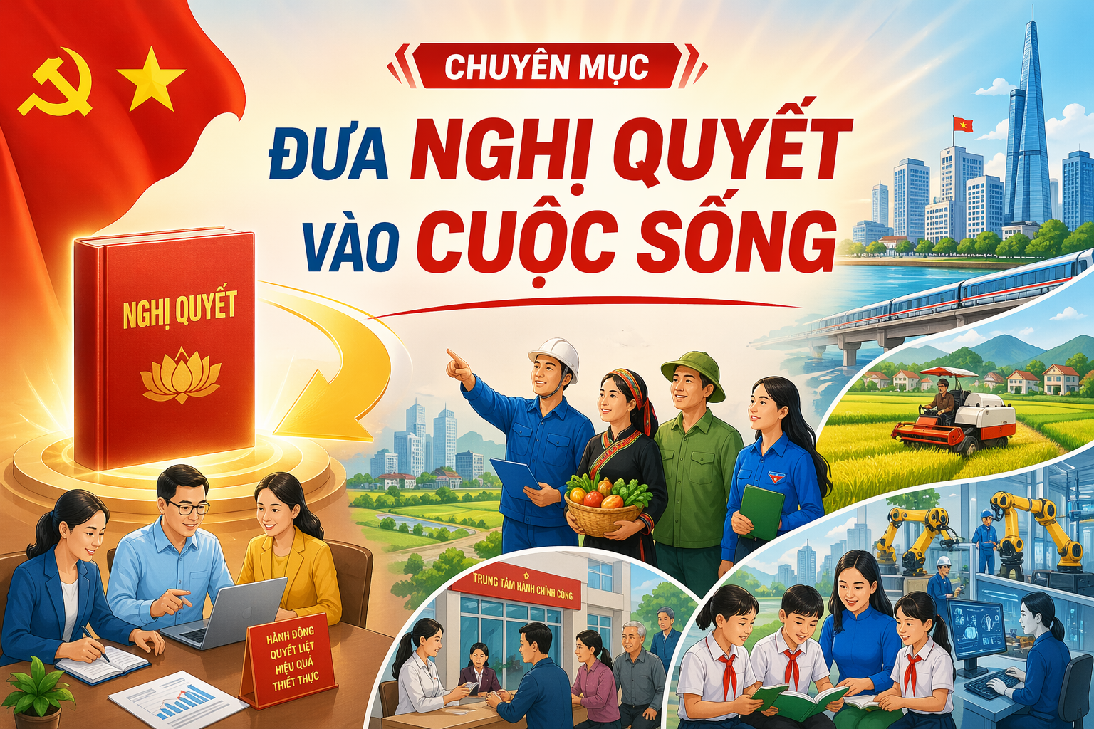 “Chuyên mục đưa Nghị quyết vào cuộc sống” tuyên truyền trên truyền thanh xã, phường từ ngày 25/5/2026 - 31/5/2026