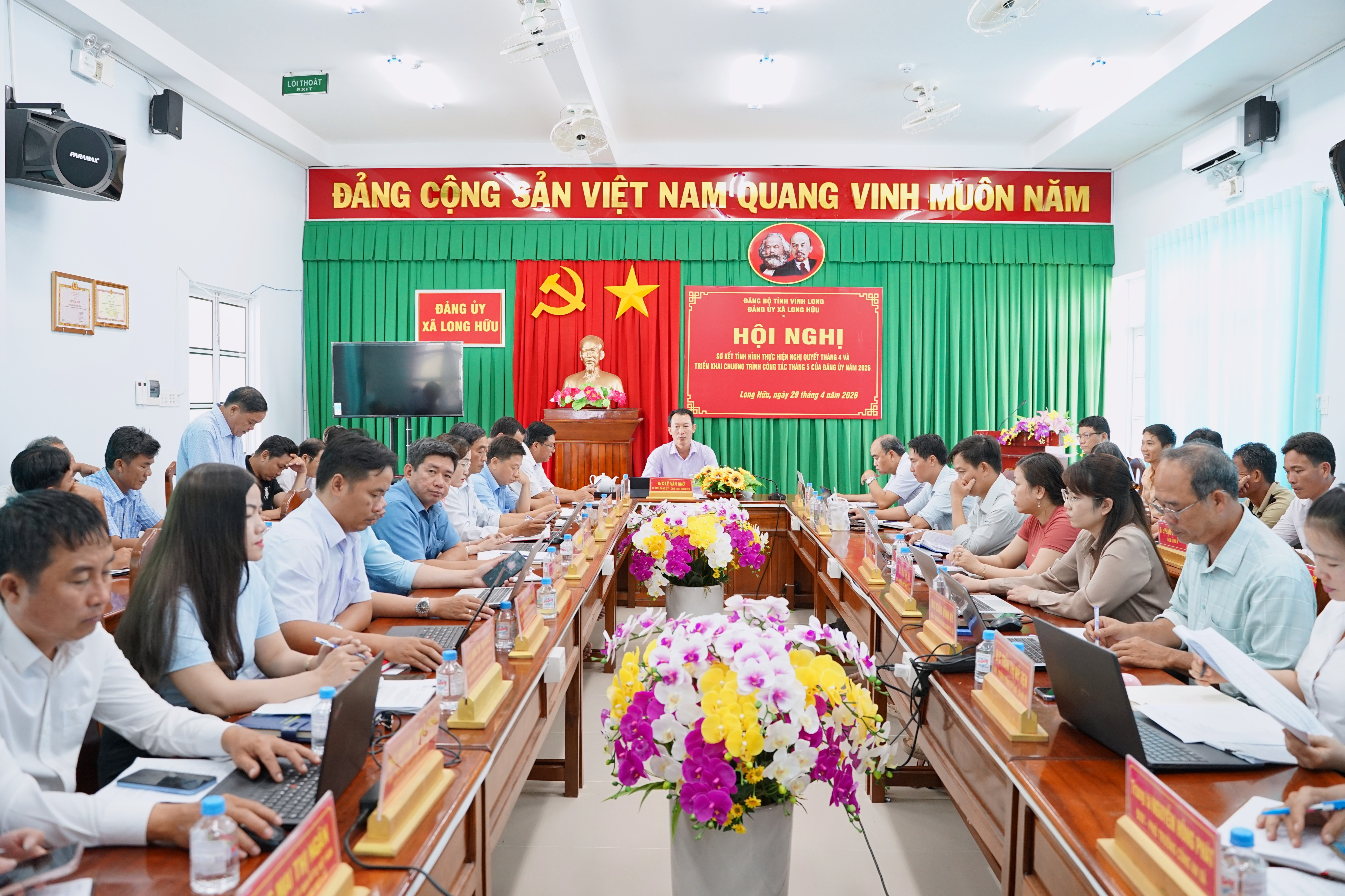 Xã Long Hữu tổ chức Hội nghị sơ kết tháng 4 và triển khai nhiệm vụ tháng 5 năm 2026
