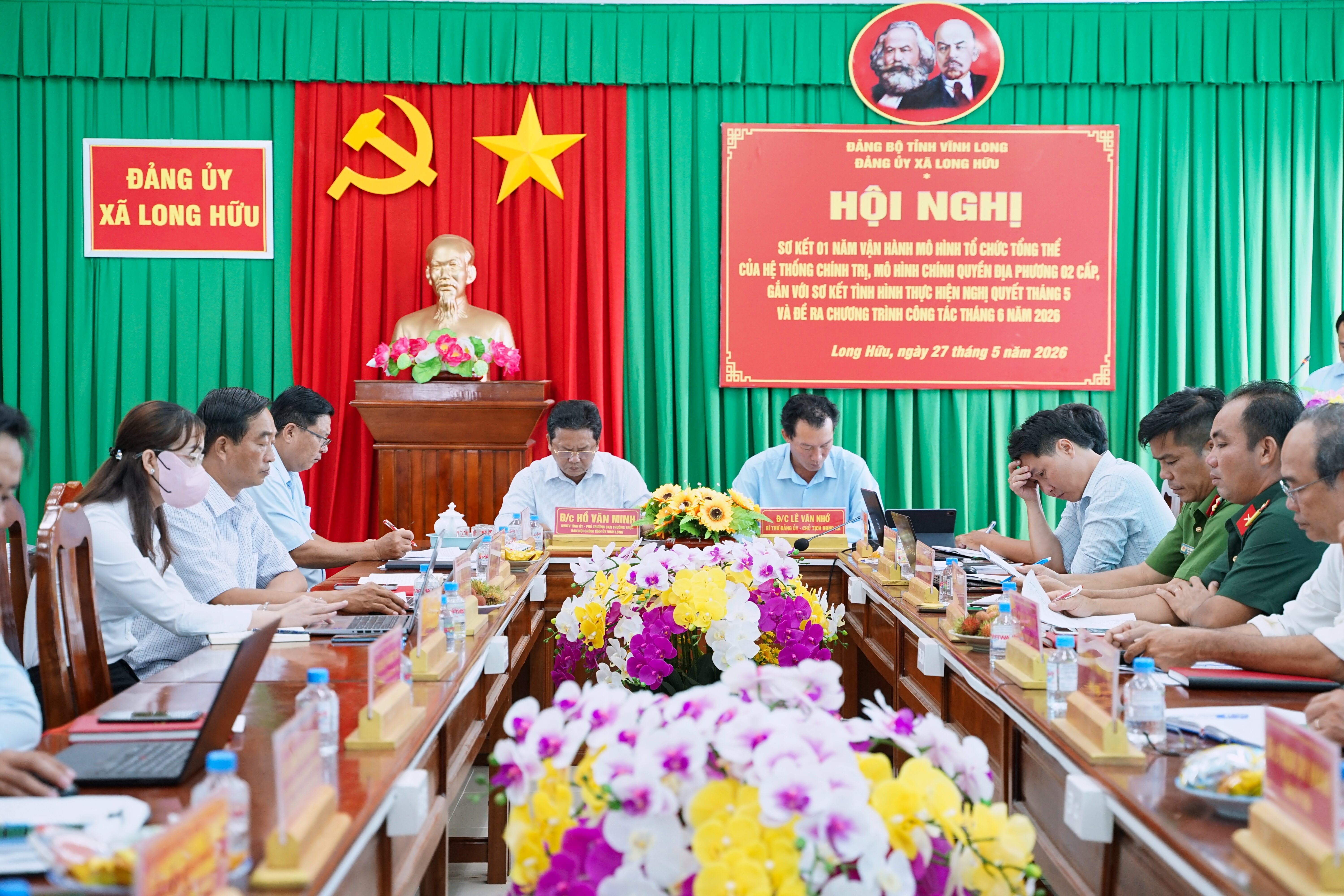 Xã Long Hữu sơ kết 01 năm vận hành mô hình chính quyền địa phương 2 cấp và đánh giá kết quả thực hiện nhiệm vụ tháng 5