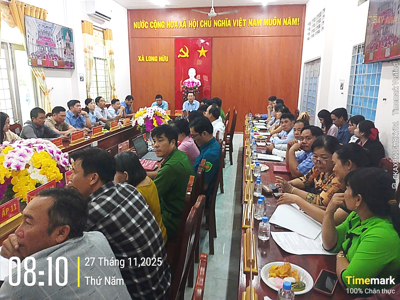 Đảng ủy xã Long Hữu tổ chức Hội nghị quán triệt, triển khai Nghị quyết Đại hội đại biểu Đảng bộ tỉnh lần thứ I, nhiệm kỳ 2025 – 2030; các quy định, kế hoạch, hướng dẫn việc kiểm điểm và đánh giá, xếp loại chất lượng đối với tập thể, cá nhân trong hệ thống chính trị tỉnh