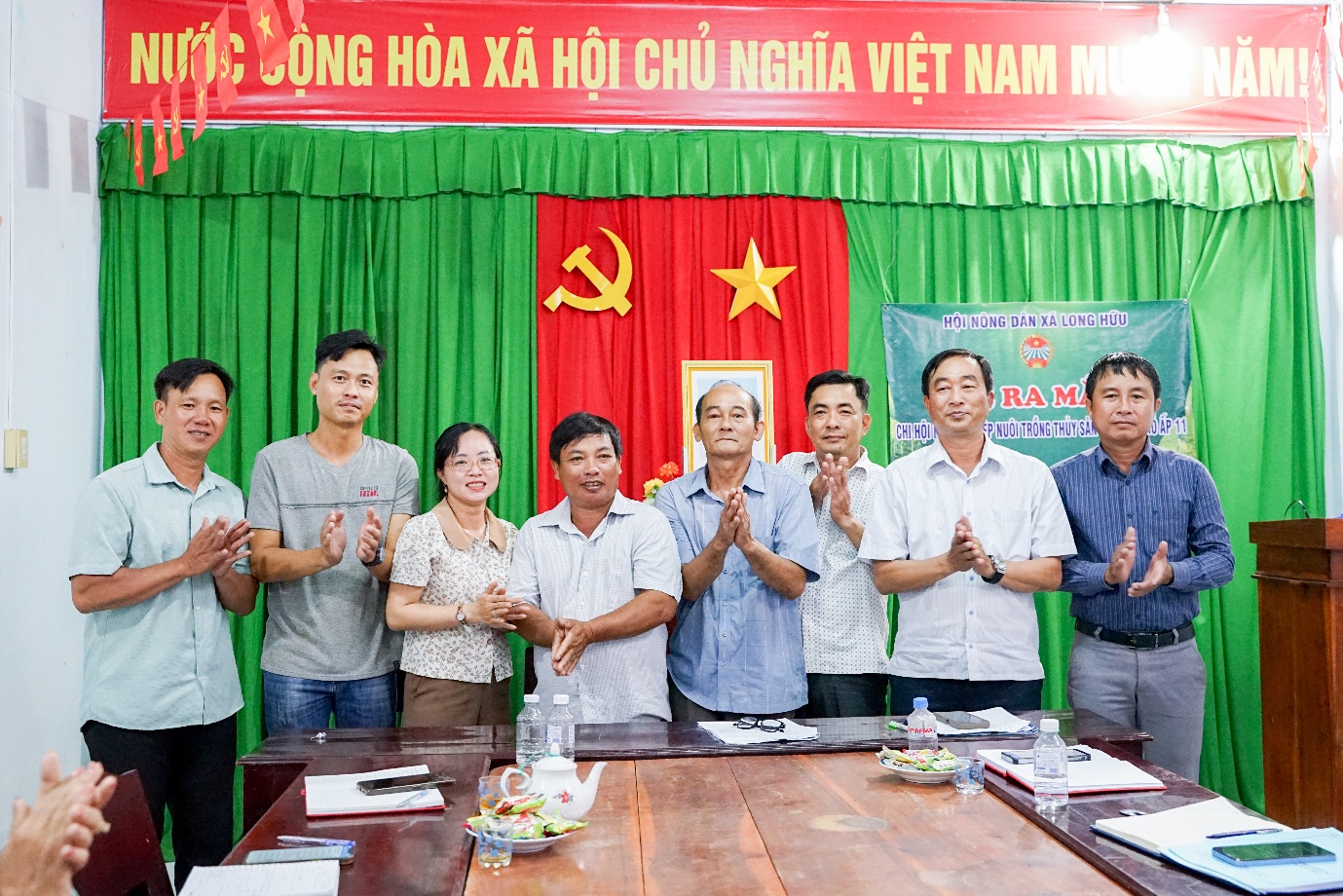 Xã Long Hữu ra mắt Chi hội Nông dân nghề nghiệp nuôi trồng thủy sản Bến Giá Nhỏ ấp 11
